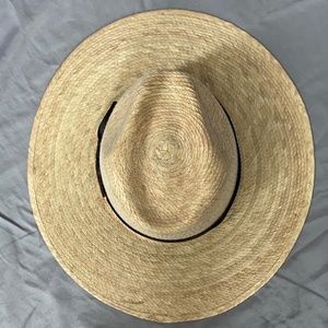 Straw Wide-Brim Fedora Style Hat